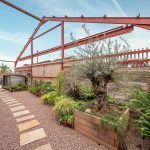 Walled garden at The Grain Barn, Tibberton, Gloucestershire